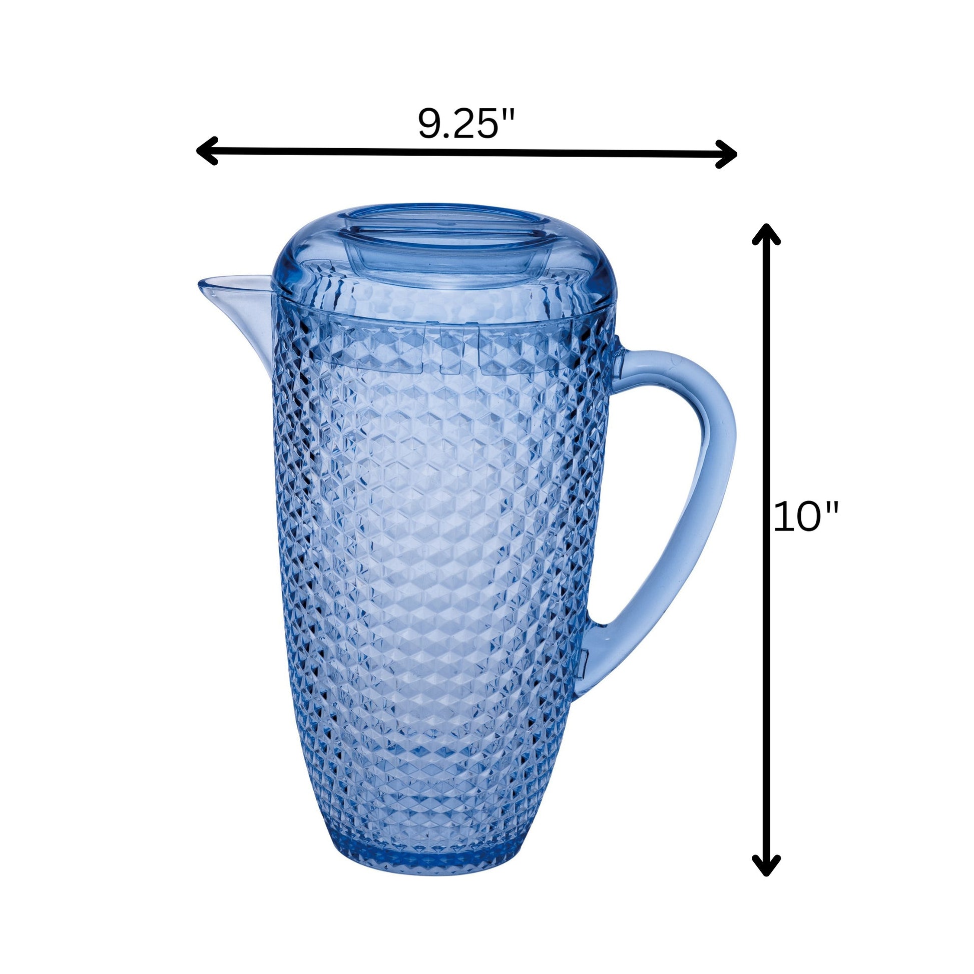 2.5 Quart Blue Diamond Acrylic Pitcher-8