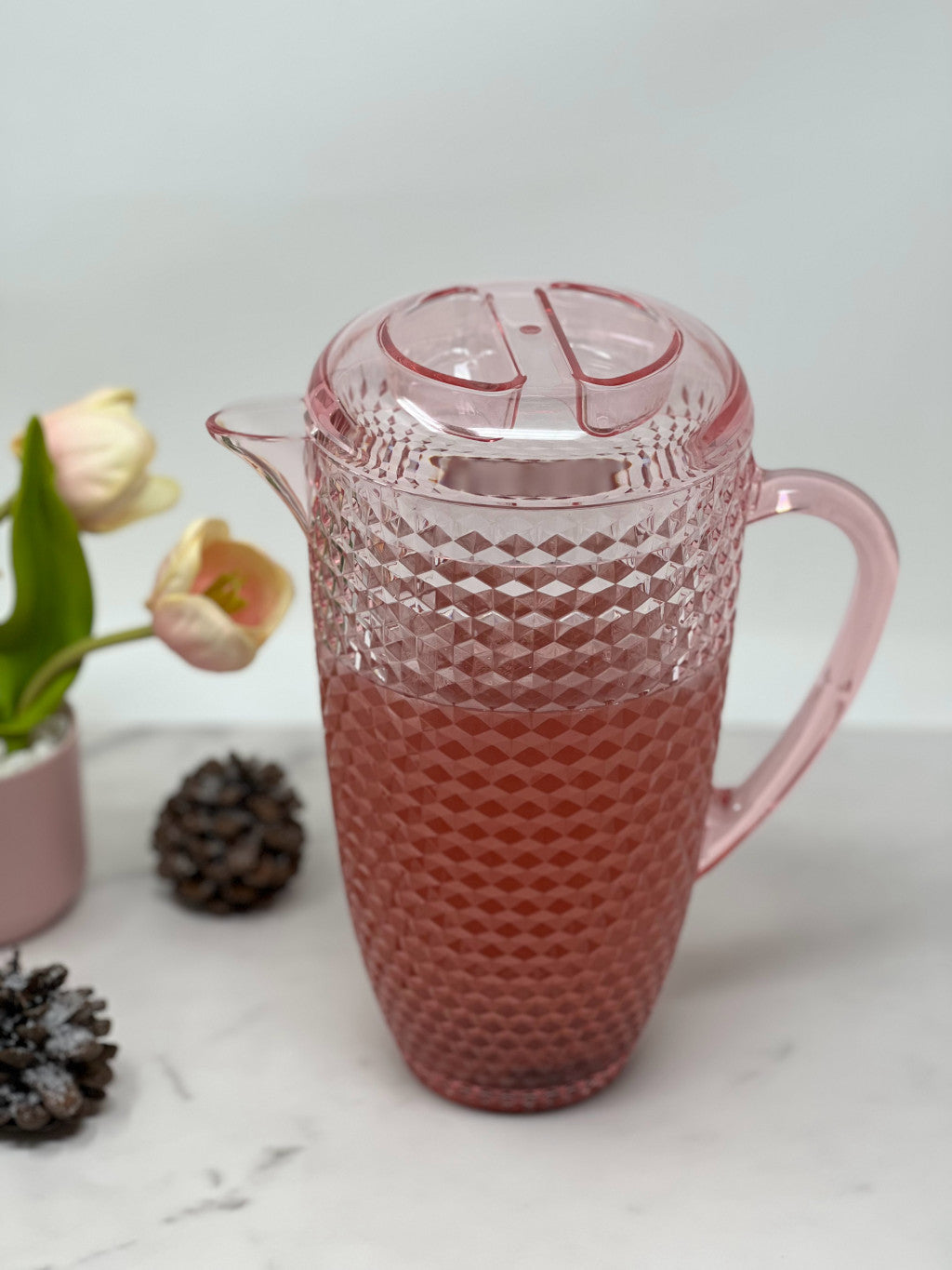 2.5 Quart Pink Diamond Acrylic Pitcher-4