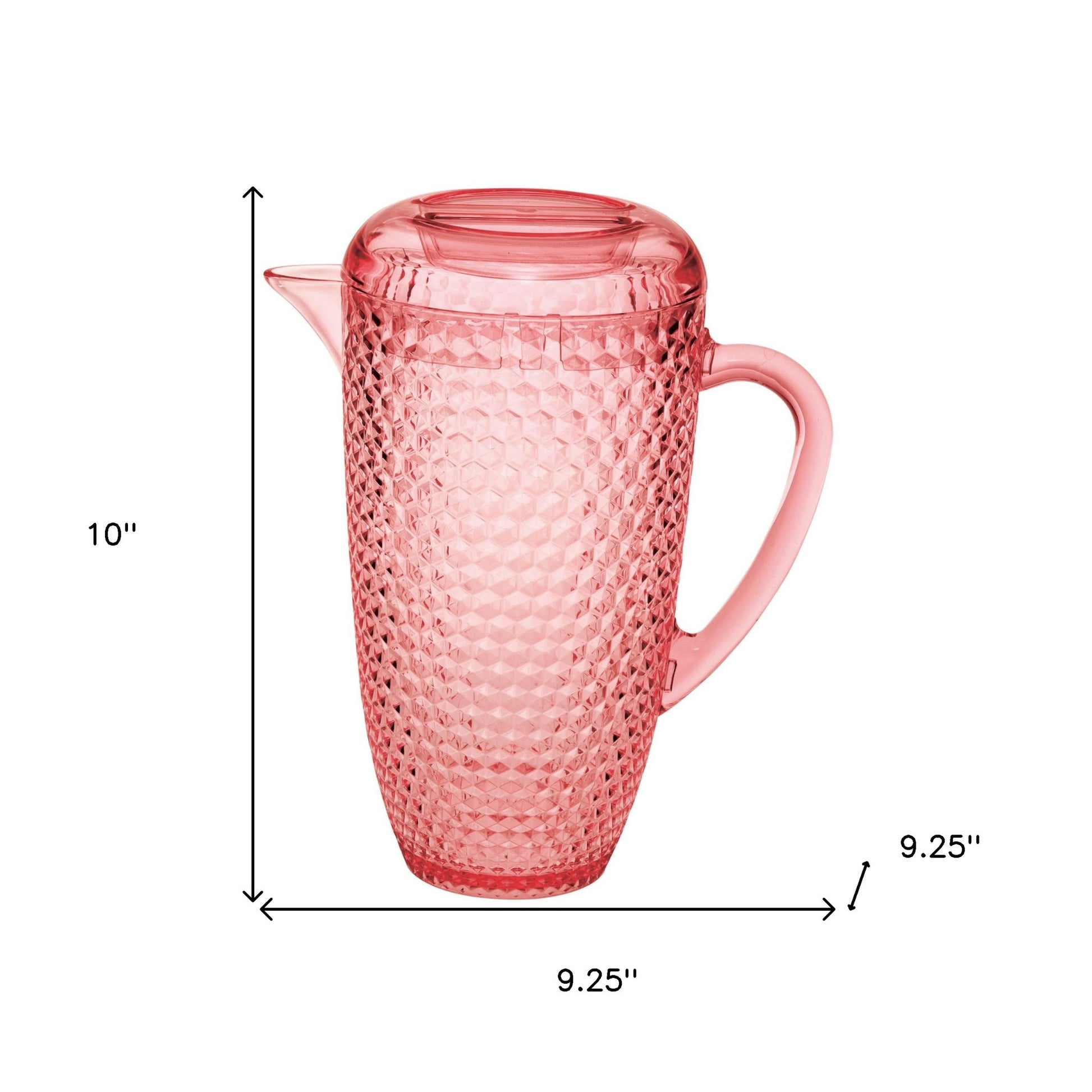 2.5 Quart Pink Diamond Acrylic Pitcher-6
