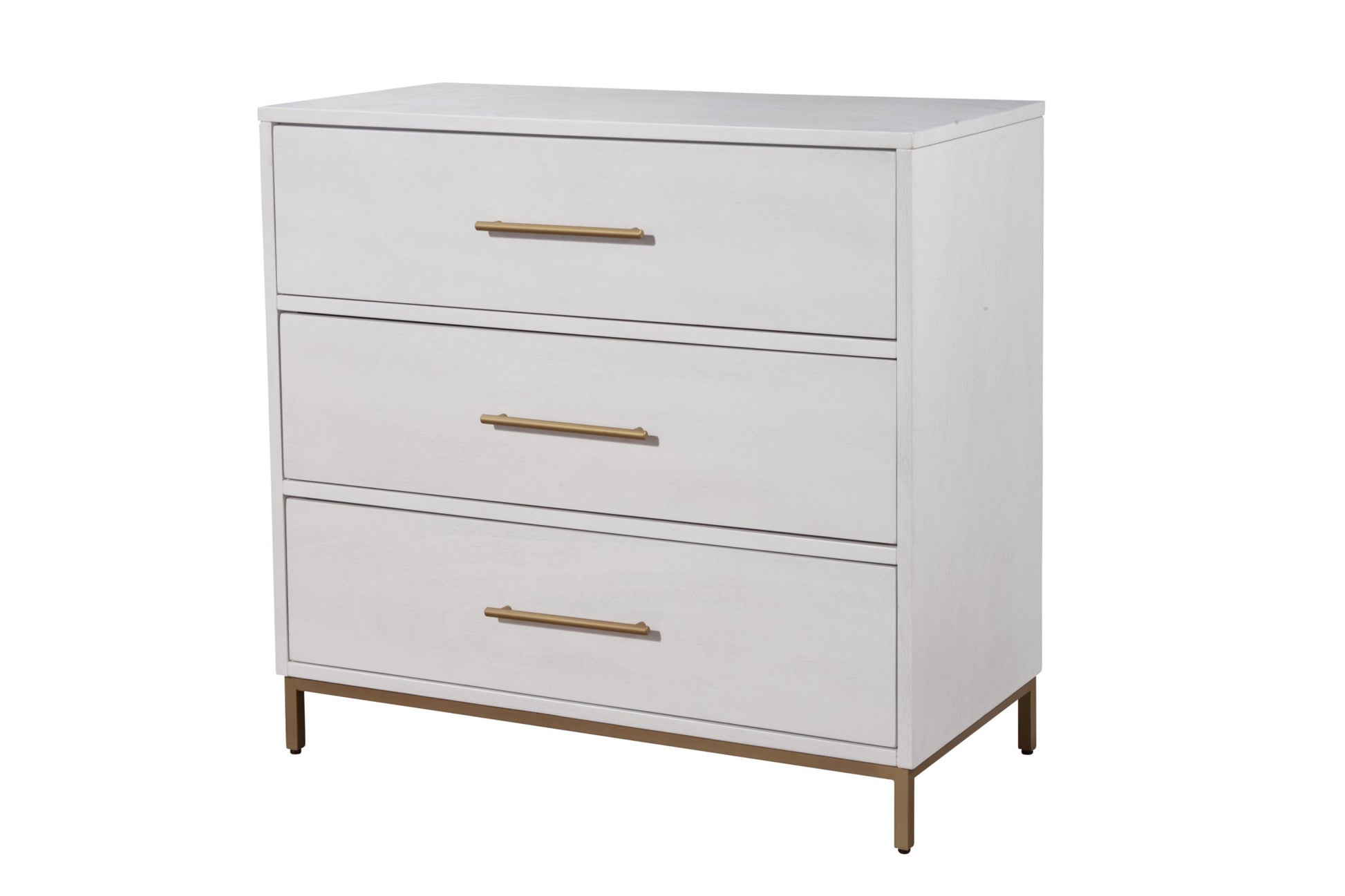 36" White Solid Wood Three Drawer Chest-2