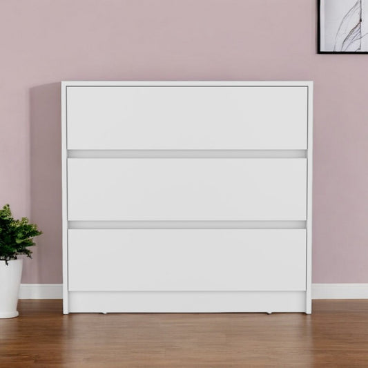 33" White Three Drawer Dresser-0
