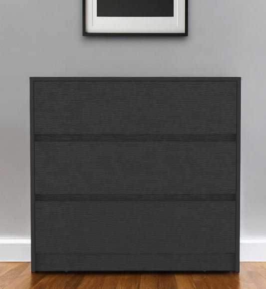 33" Black Three Drawer Dresser-0