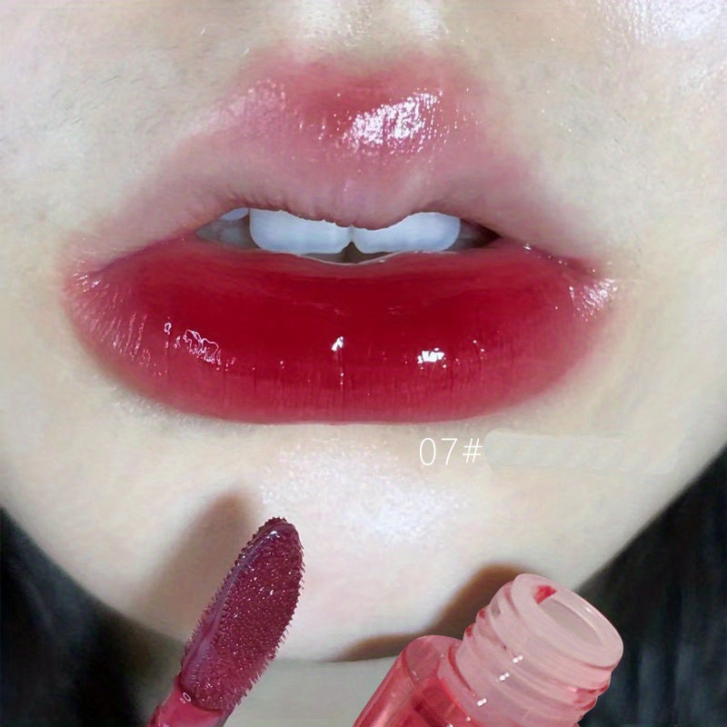6 Color Lip Glaze, Cute Little Bear, Mirror Gloss, Jelly Lips With Sparkling Light Dew Water, Long-lasting Stain Resistant Transparent Film Forming Lip Gloss, Full Lip Color