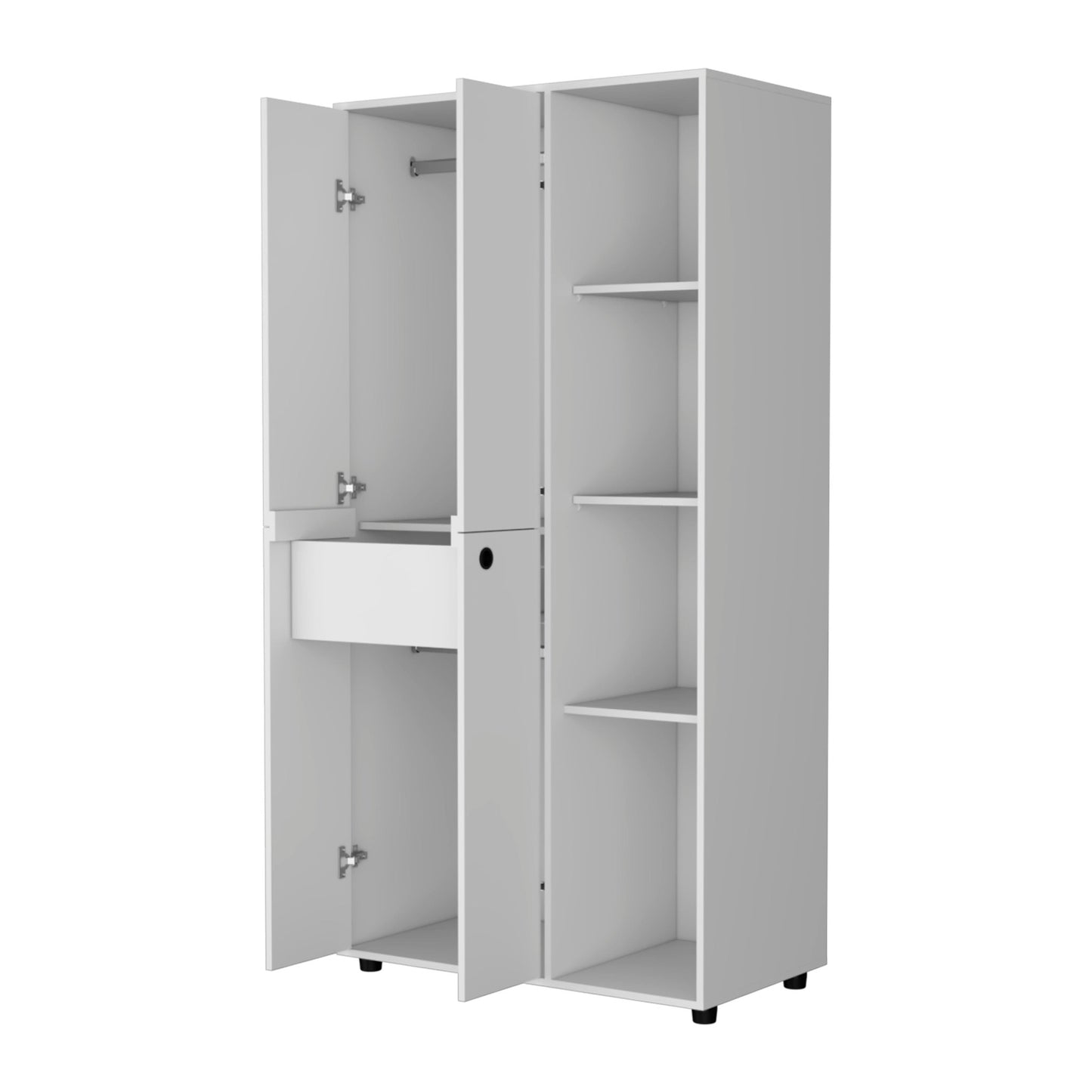 35" White Drawer Dresser-2