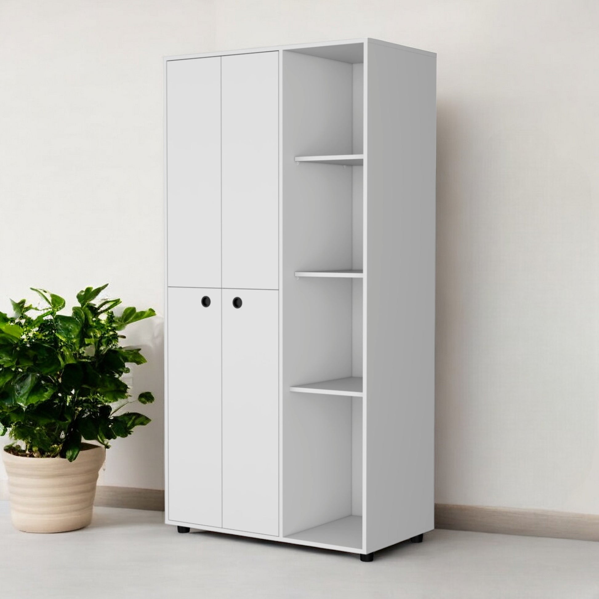 35" White Drawer Dresser-1