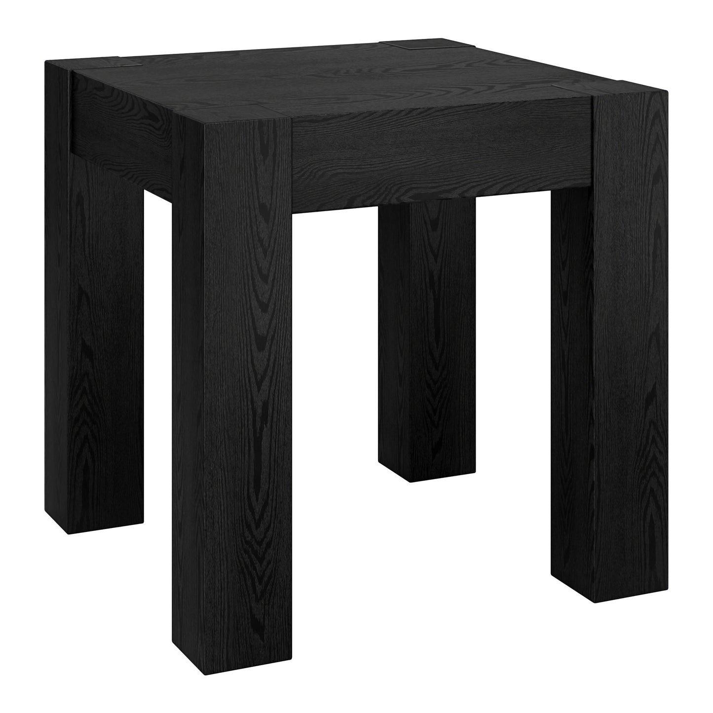 22" Black Wood Square End Table-1