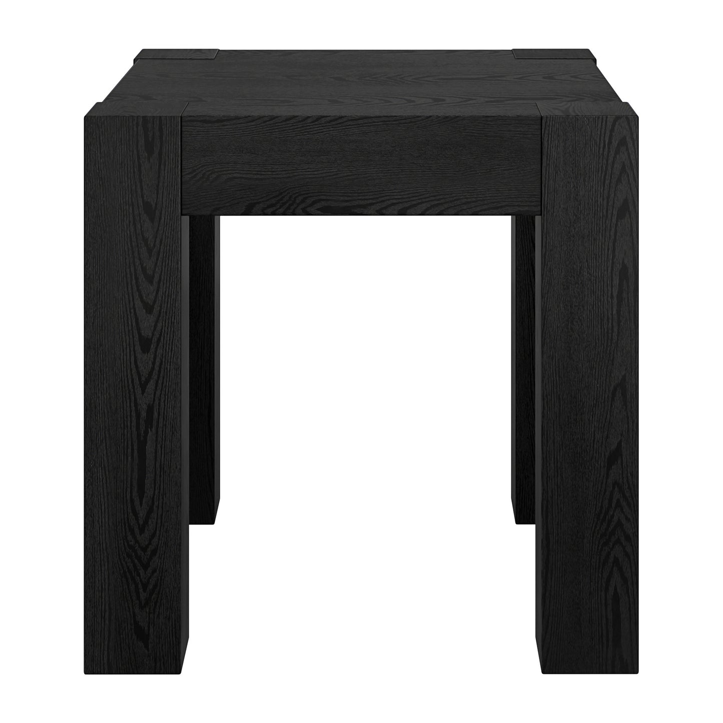 22" Black Wood Square End Table-2