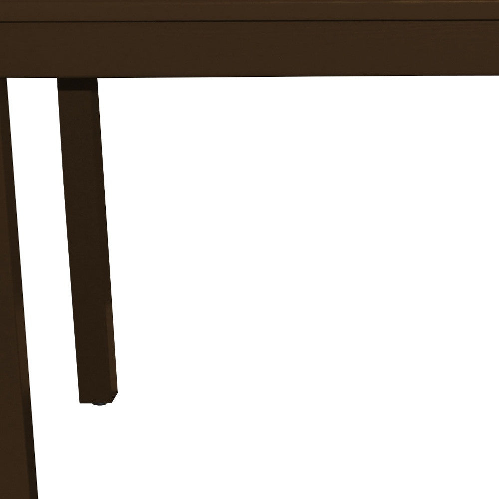 48" Coffee Solid Wood Dining Table-2