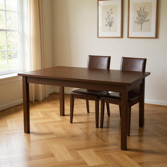 48" Coffee Solid Wood Dining Table-0