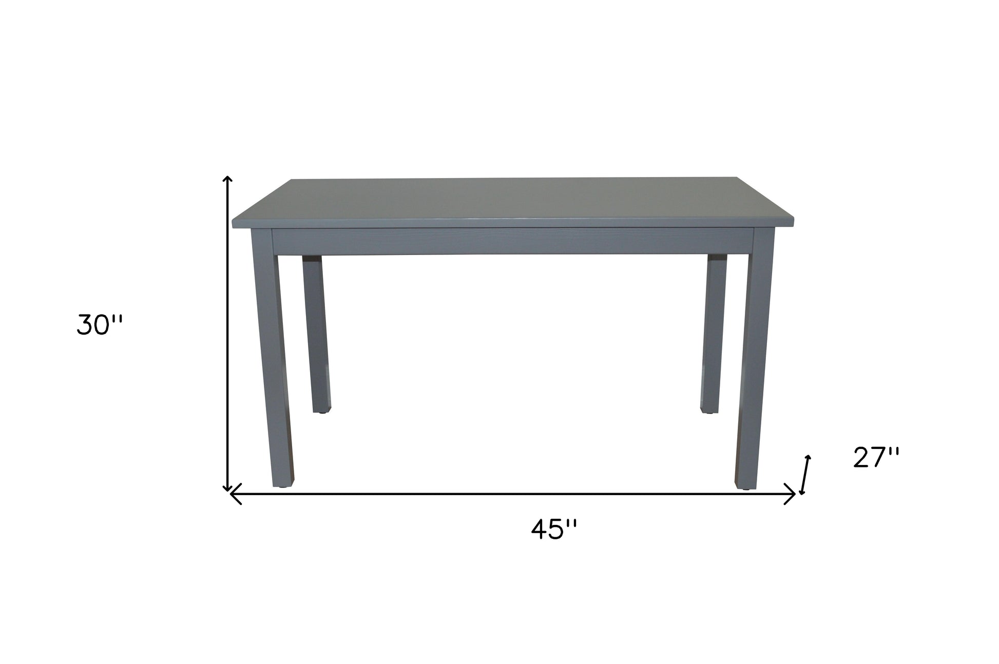 48" Gray Solid Wood Dining Table-4