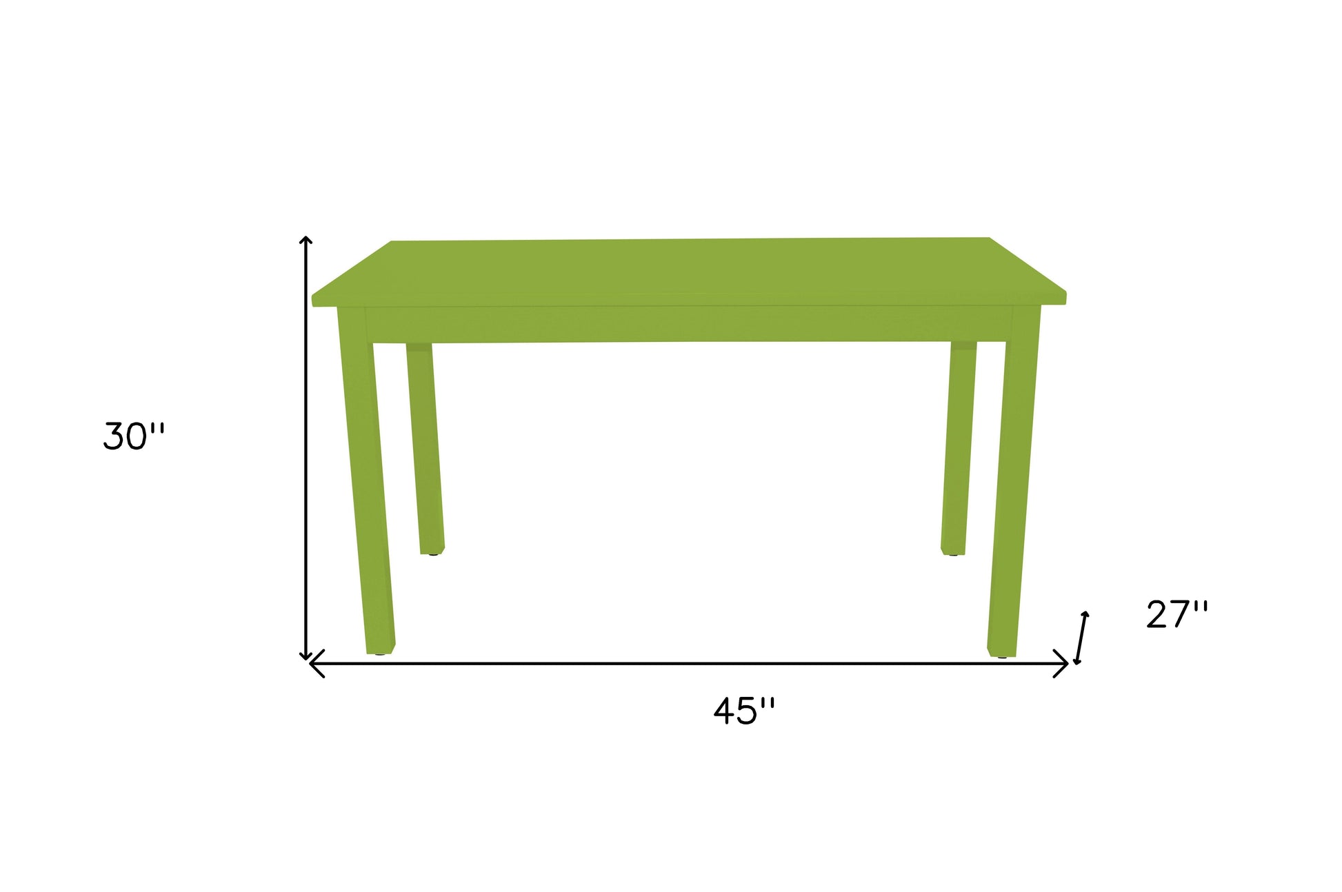 48" Chartreuse Solid Wood Dining Table-4