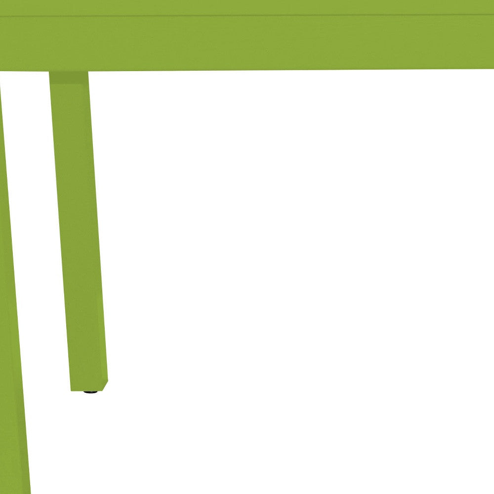 48" Chartreuse Solid Wood Dining Table-2