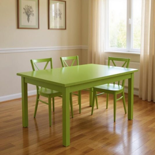 48" Chartreuse Solid Wood Dining Table-0
