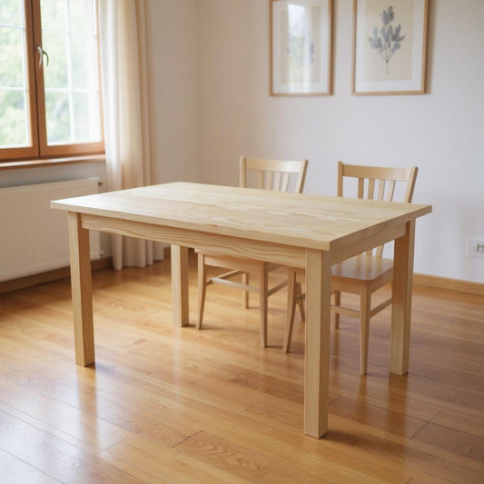 48" Natural Solid Wood Dining Table-0