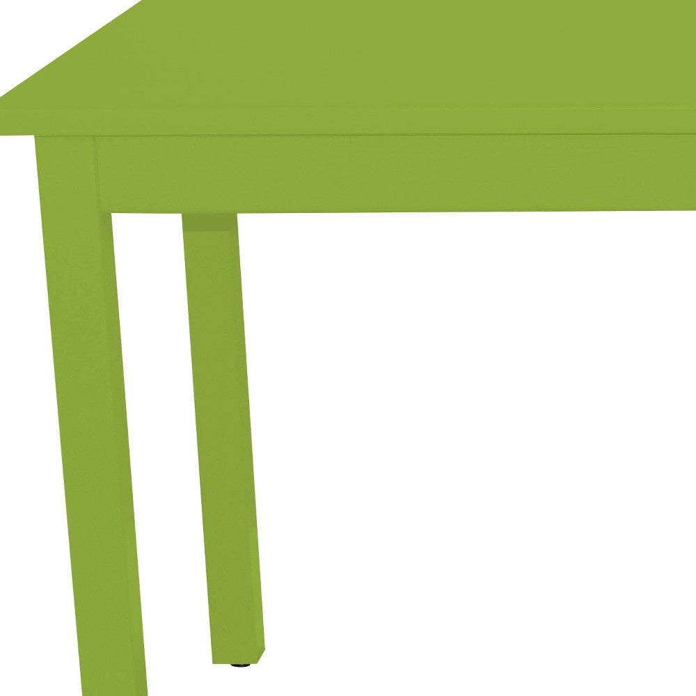 60" Chartreuse Solid Wood Dining Table-3