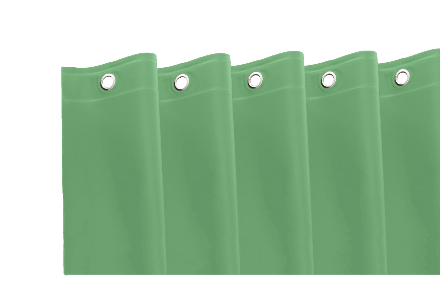 72" Green Vinyl Shower Curtain Liner-3