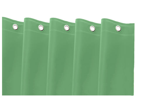 72" Green Vinyl Shower Curtain Liner-0