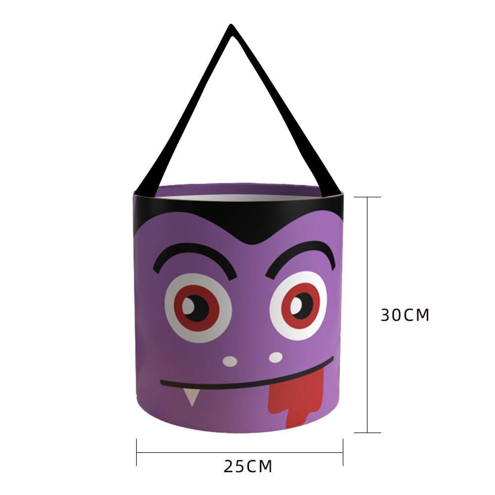 Halloween Candy Bag - Handheld LED Light-up Pumpkin Bag Tube, Halloween Trick-or-Treat Bag