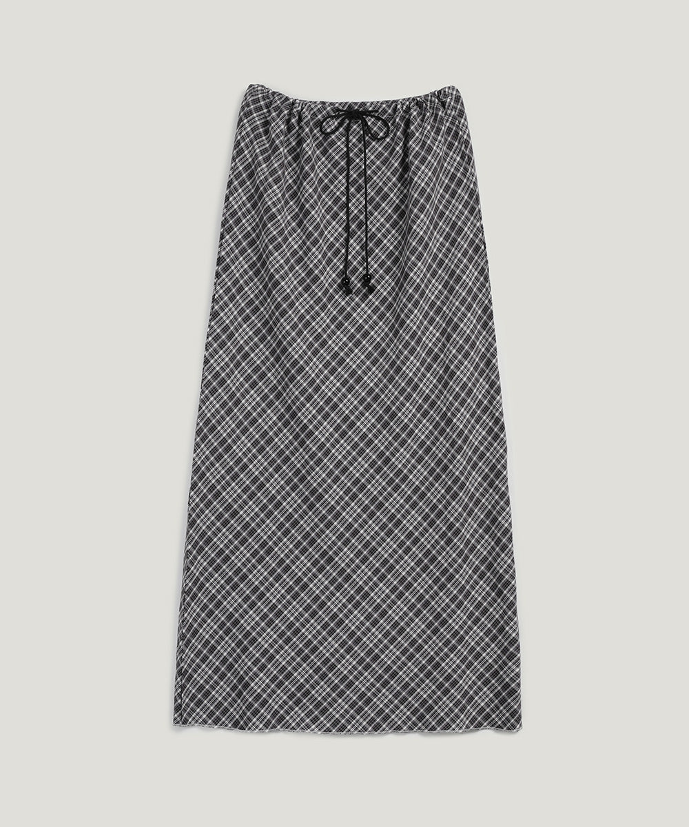 [TWEE] Litt Check Maxi Long Skirt-5