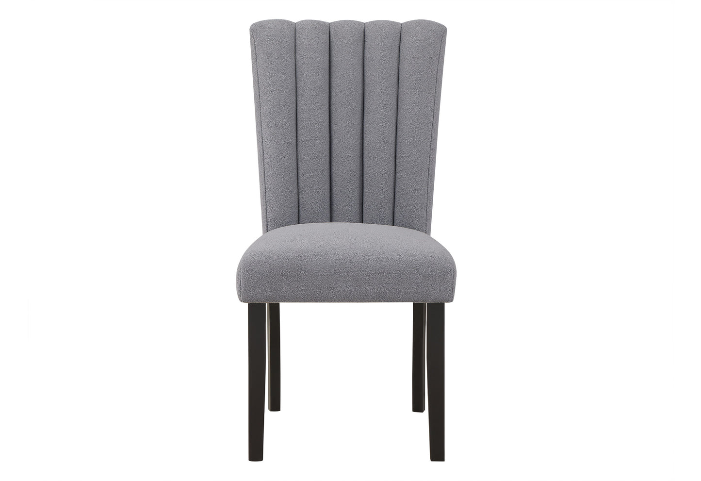 Gray Upholstered Tufted Velvet Dining Side Chair-2