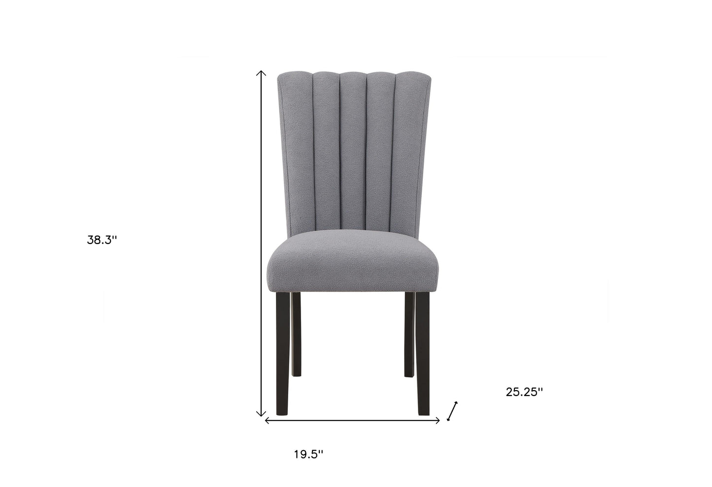 Gray Upholstered Tufted Velvet Dining Side Chair-4