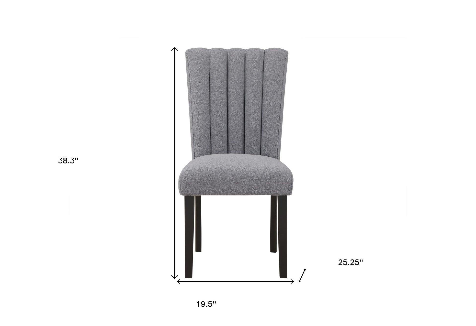 Gray Upholstered Tufted Velvet Dining Side Chair-4