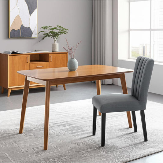 Gray Upholstered Tufted Velvet Dining Side Chair-0