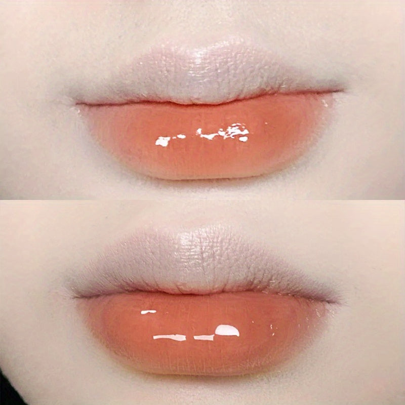6 Color Lip Glaze, Cute Little Bear, Mirror Gloss, Jelly Lips With Sparkling Light Dew Water, Long-lasting Stain Resistant Transparent Film Forming Lip Gloss, Full Lip Color