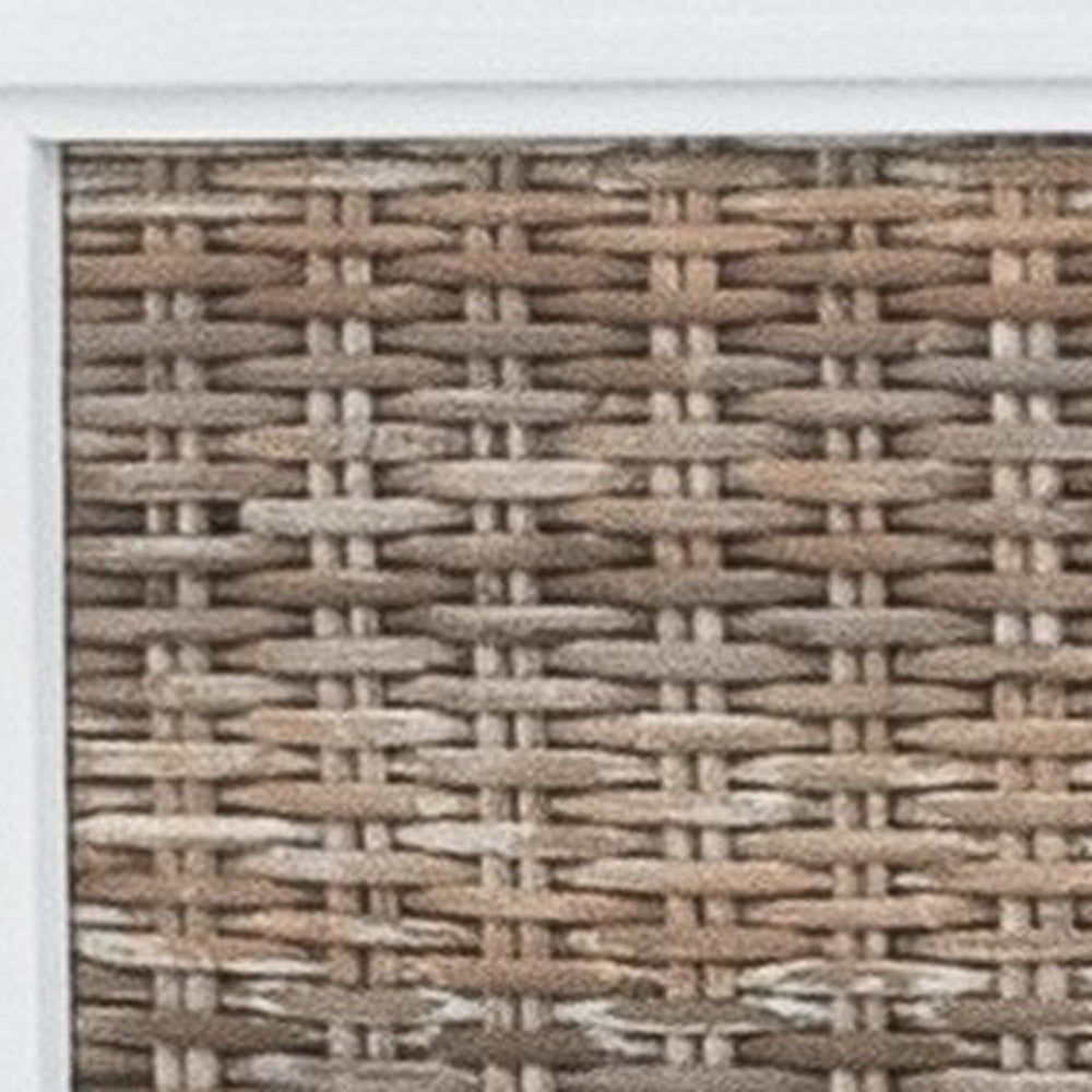 White and Brown Inlaid Panels Solid Wood Queen Bed Frame-4