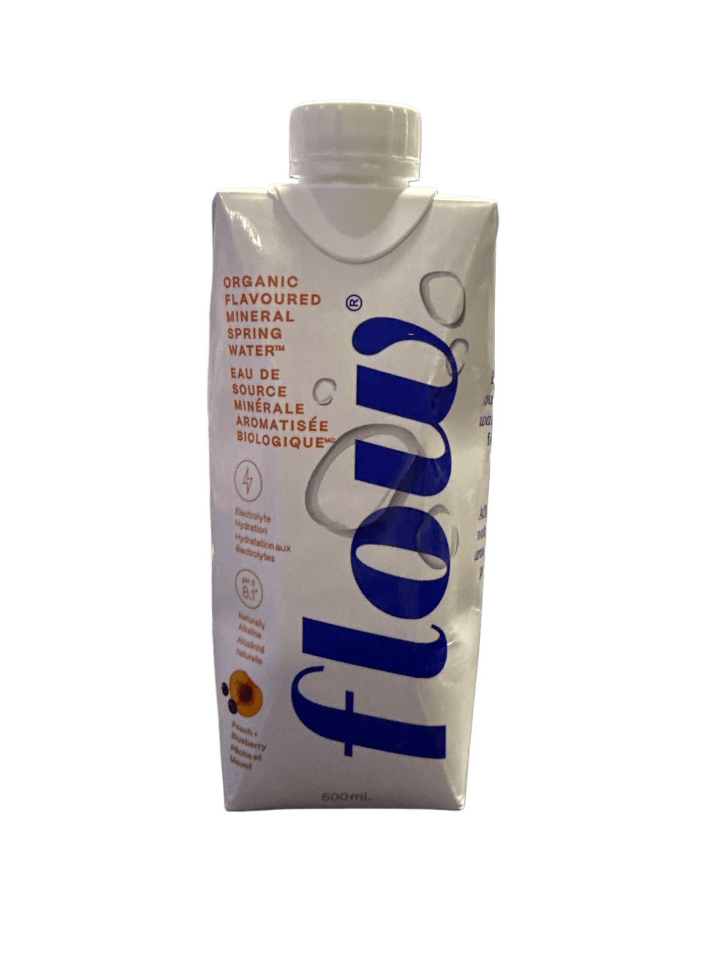 Flow Peach + Blueberry Mineral Spring Water 500ML - Canadian Edition