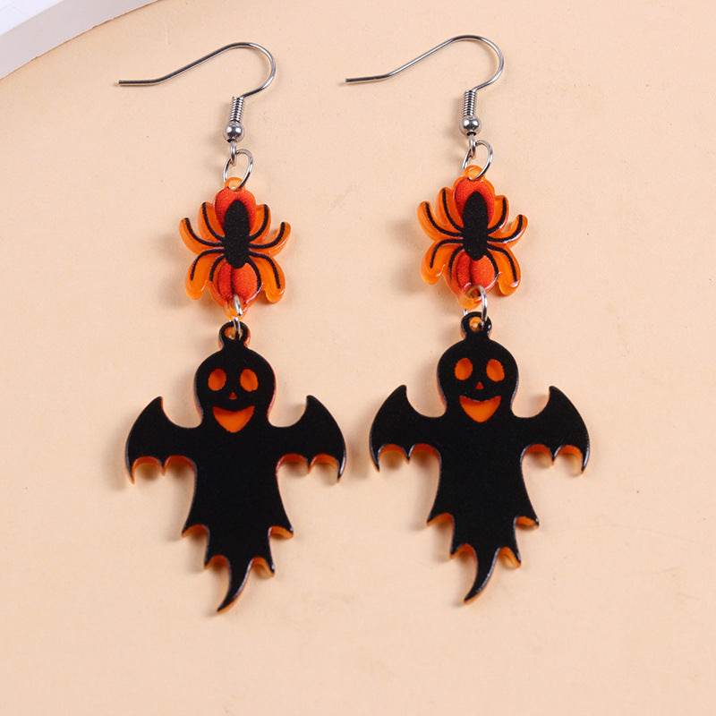 European And American Halloween Series Acrylic Earrings Color