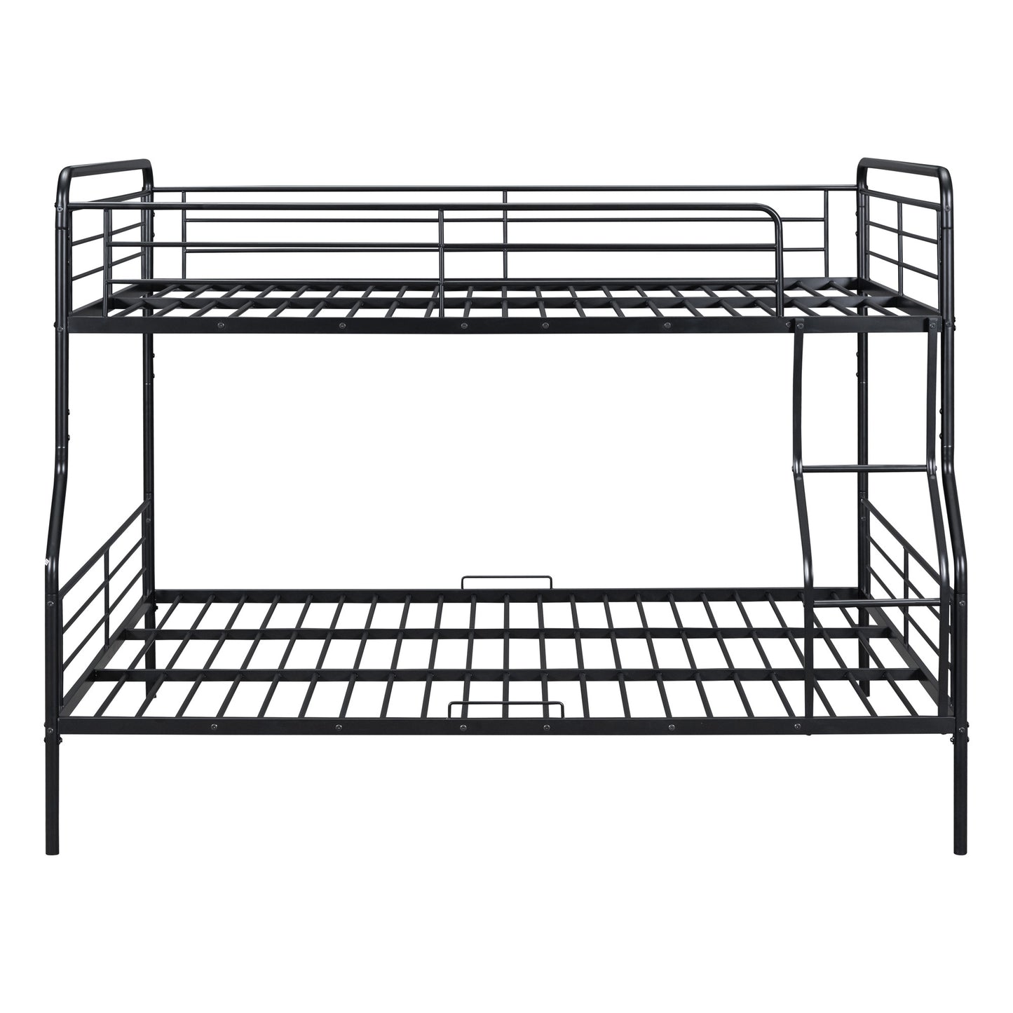 Black Full XL Over Queen Contemporary Metal Bunk Bed-3
