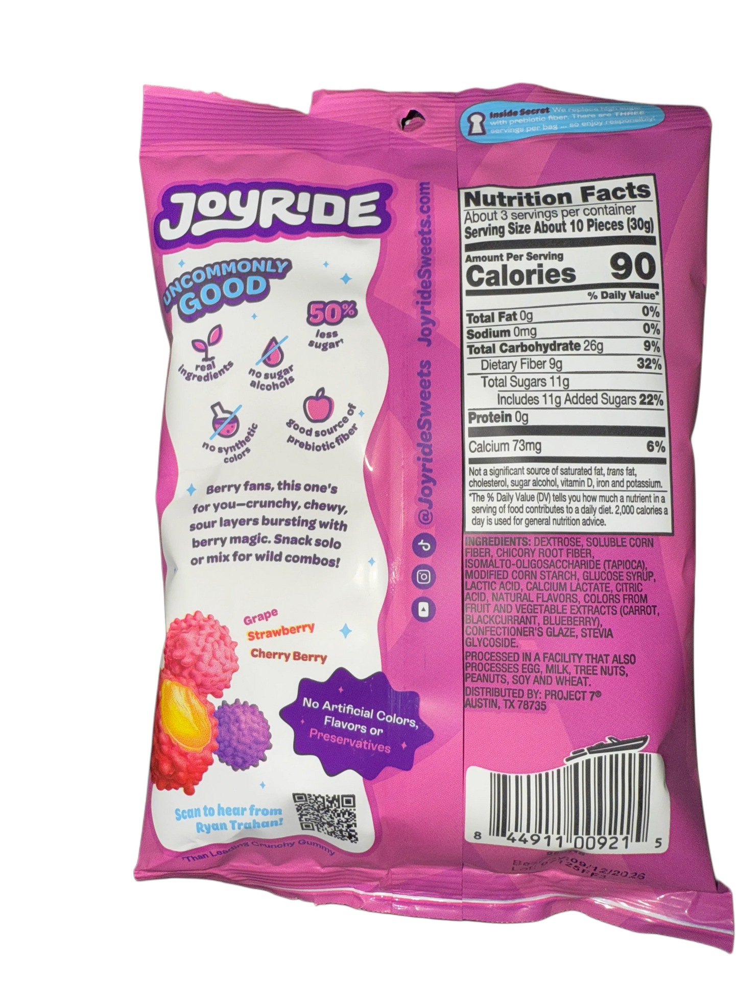 Ryan Trahan's Joyride Gummy Busters Berry Mix Flavour 99G - U.S Edition