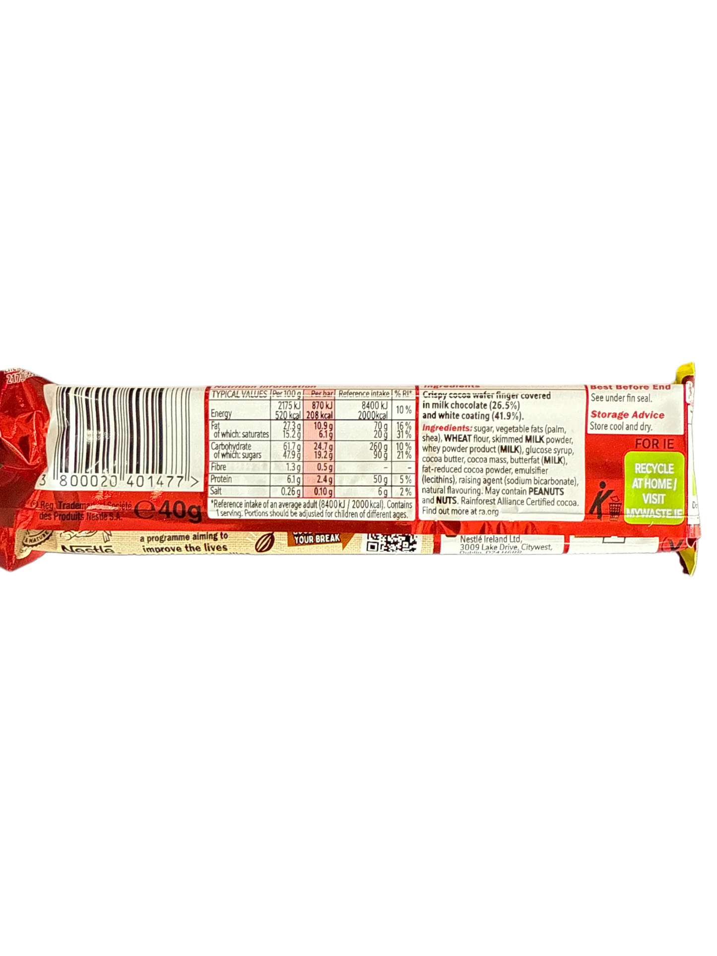 Kit Kat Chunky Funky Milk and White Chocolate mix with Cocoa Wafer 40G - U.K Edition