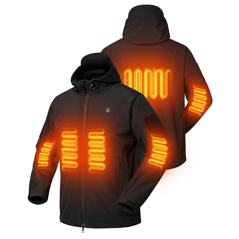 ANTARCTICA GEAR Heated Jacket for Men and Women, Winter Coat Soft Shell Heating Hood Jacket-1