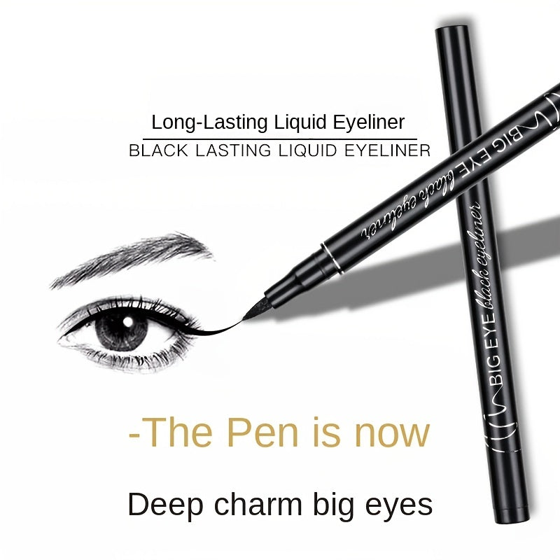 Waterproof Liquid Eyeliner, Soft Head Long Lasting Eye Liner Pen Smudge Resistant Sweat-proof Makeup Eye Liners For Women
