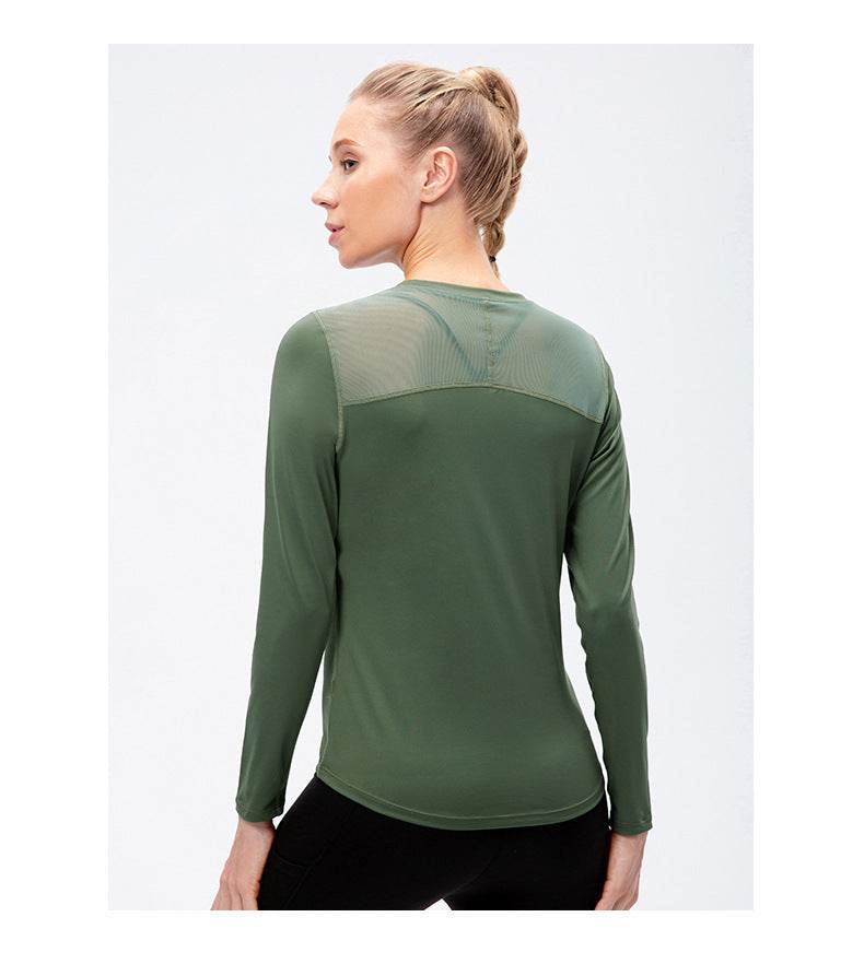 Quick Drying Breathable Long Sleeve Yoga Workout Gym T-shirt for women