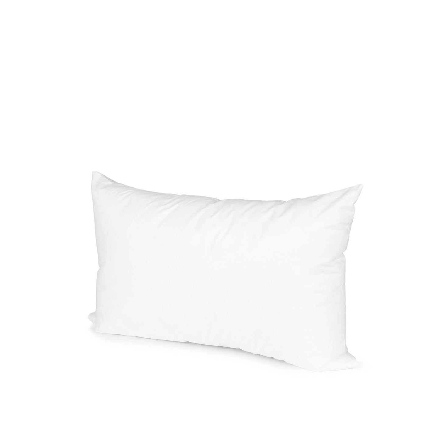 13" X 21" White Lumbar Cotton Down Blend Throw Pillow Insert-1