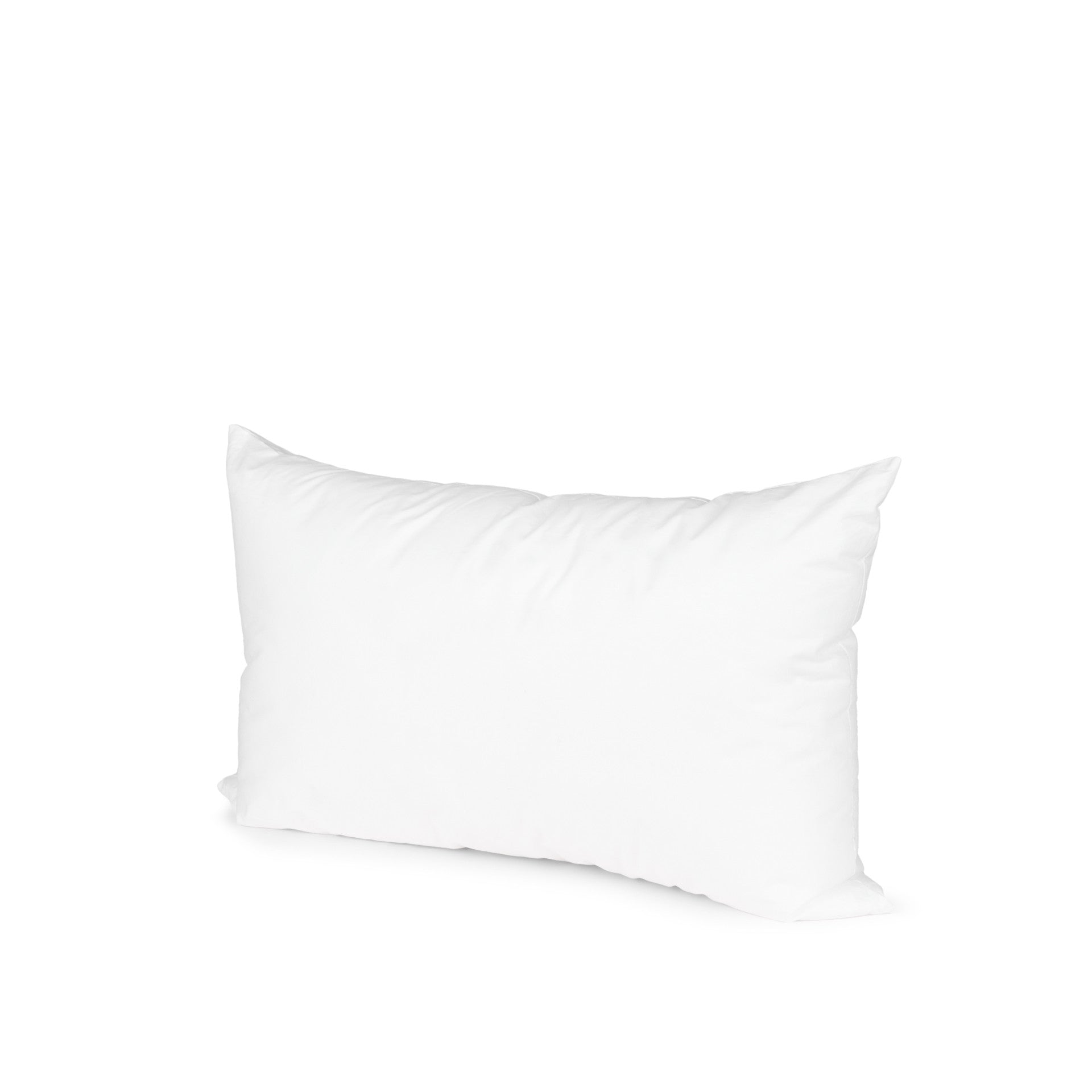 13" X 21" White Lumbar Cotton Down Blend Throw Pillow Insert-1