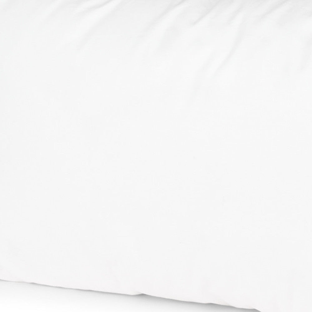 13" X 21" White Lumbar Cotton Down Blend Throw Pillow Insert-2