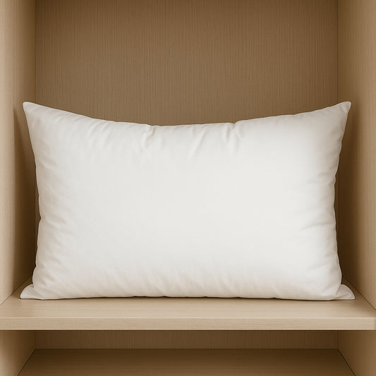 15" X 23" White Cotton Down Blend Throw Pillow Insert-0
