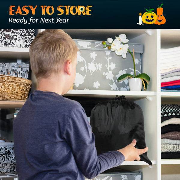 9.8ft White Ghost Arch 3 LED Lights And 2 Colorful Light Plates Halloween Inflatable Decoration