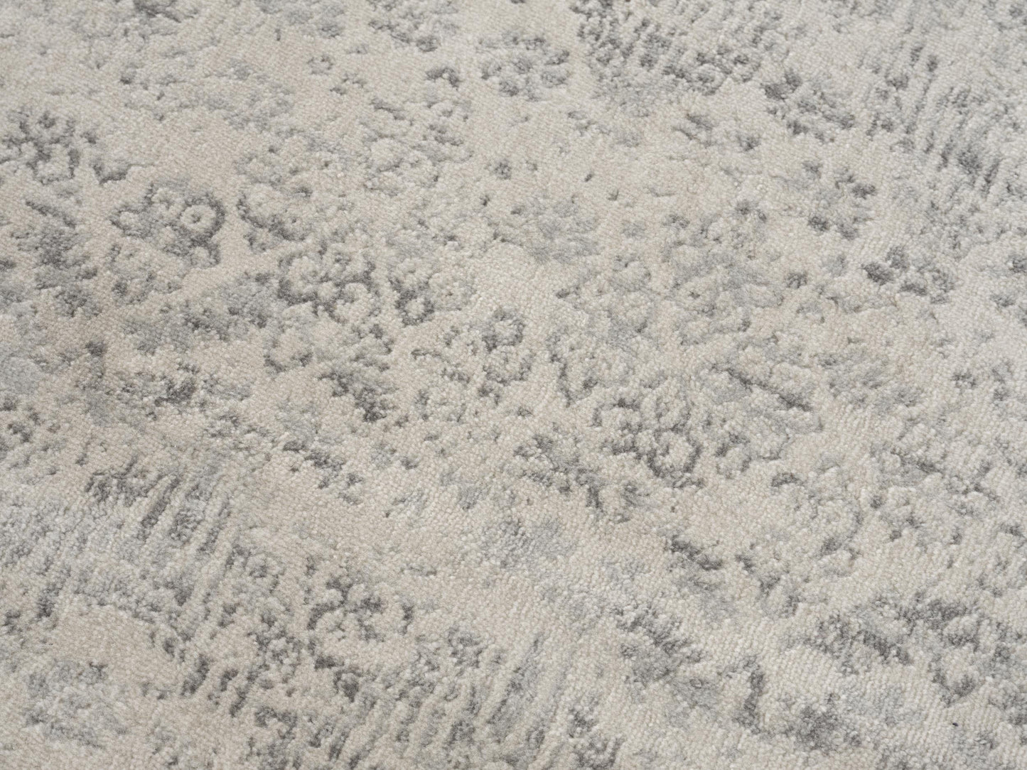 2' X 2' Beige And Gray Floral Medallion Square Rug-7