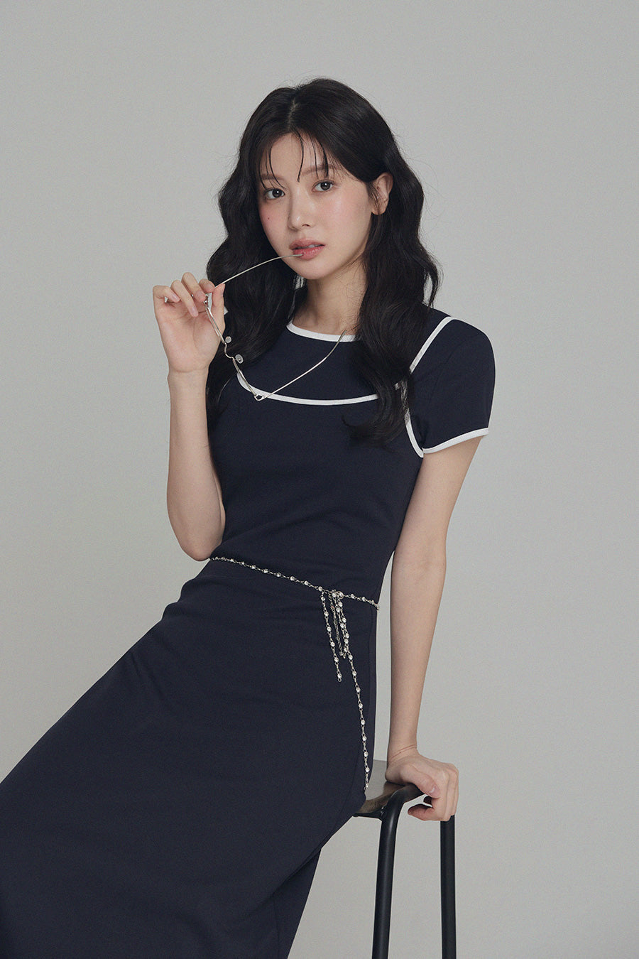 [TWEE] Bibel Contrast T-Shirt Dress Set-2