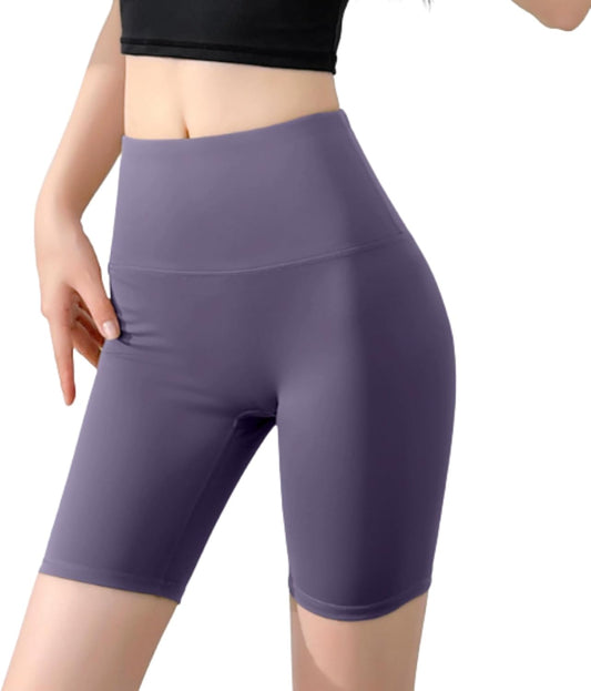 Misharen Women's High-Waist Yoga Shorts – Seamless, Quick Dry, Tummy Control, Breathable Knit Fabric with Elastic Waistband for Workout & Running-0
