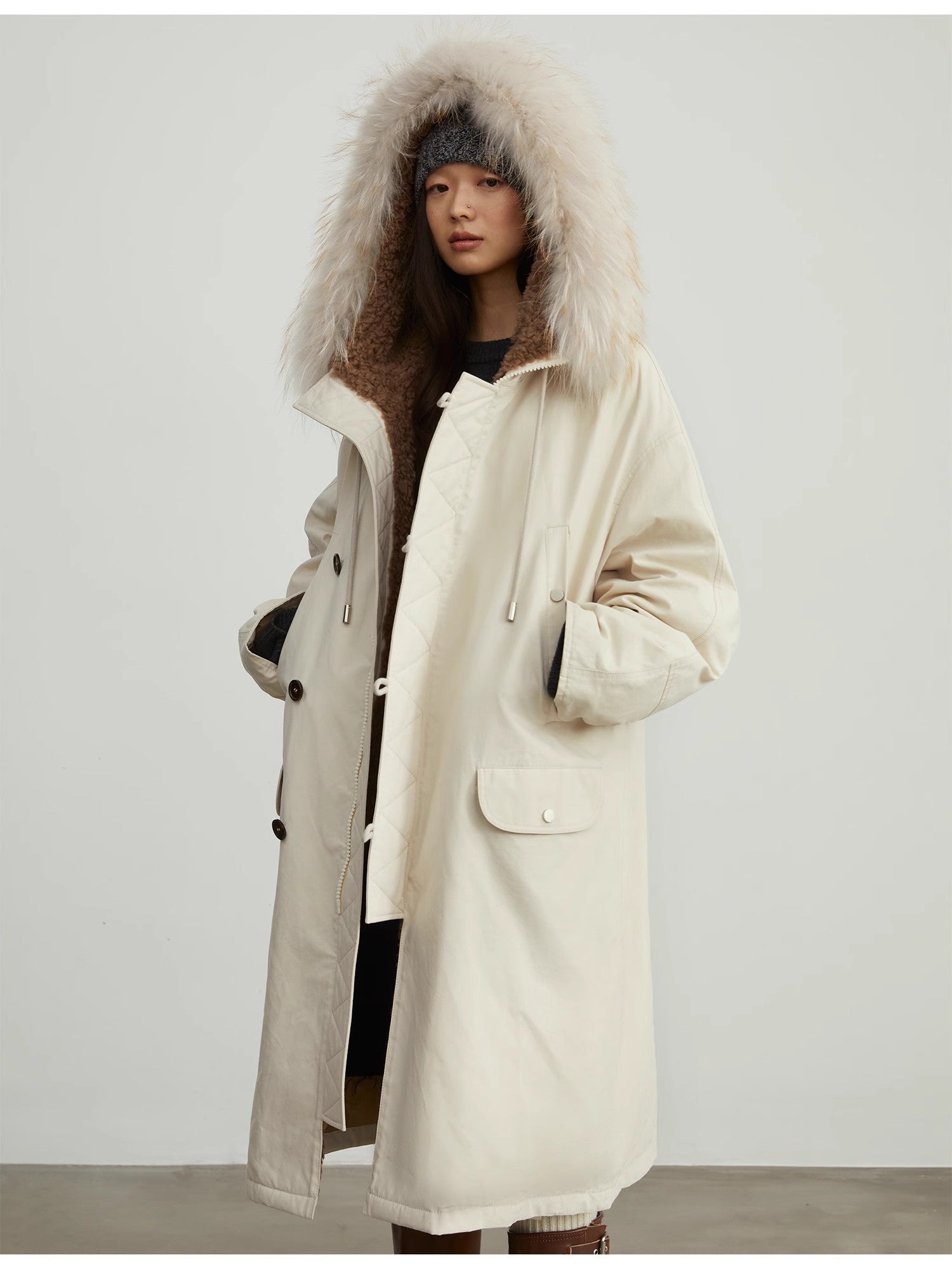 “Manchester City old story”  Winter Loose Long Hooded Parka-0