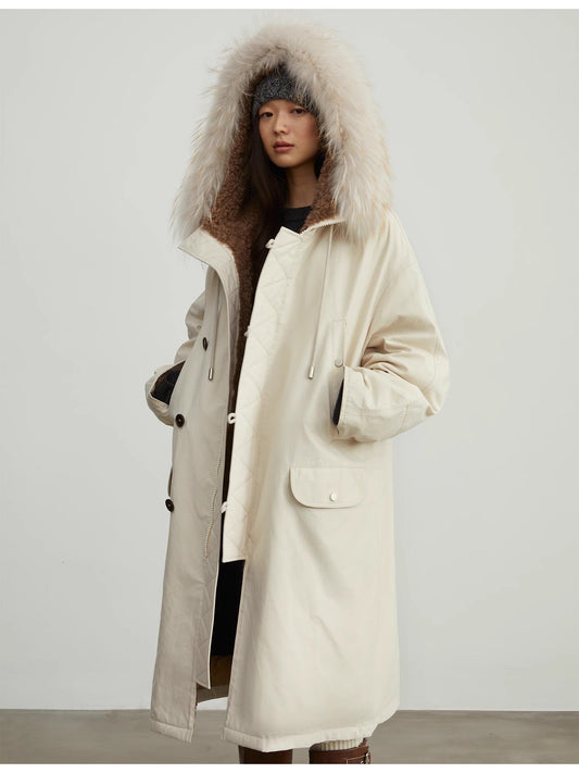 “Manchester City old story”  Winter Loose Long Hooded Parka-0