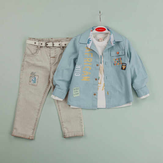 African Wild Boys Casual Set-0
