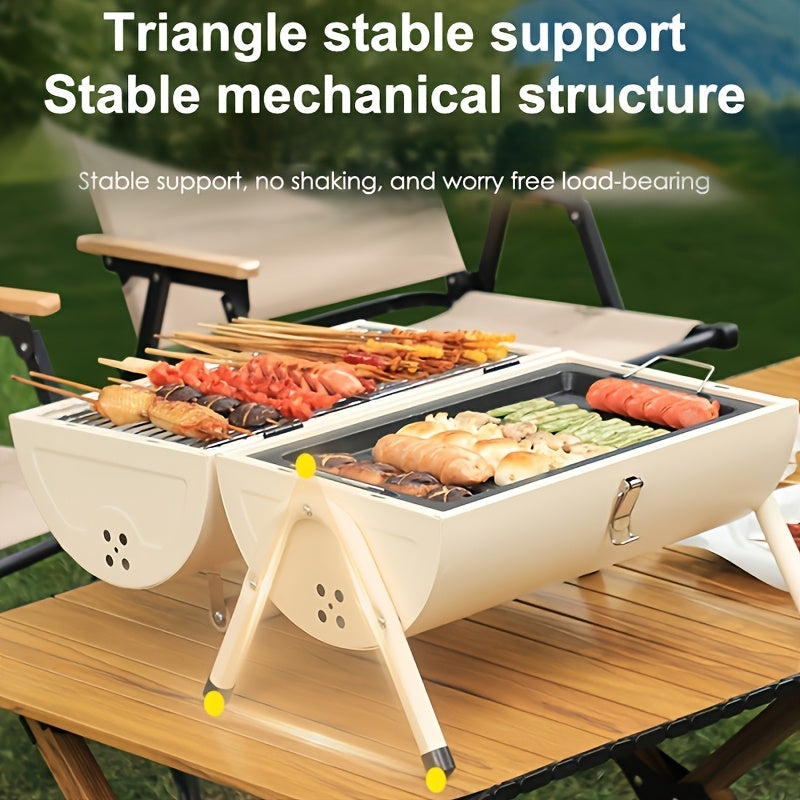 Portable Cast Iron BBQ Grill Charcoal Stove-2