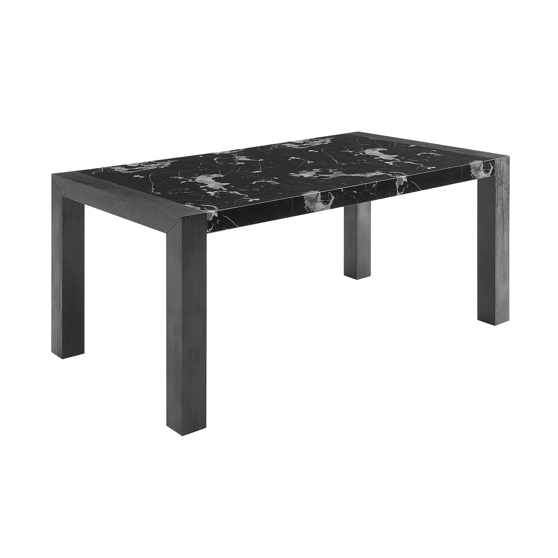 68" Black Wood Dining Table-1